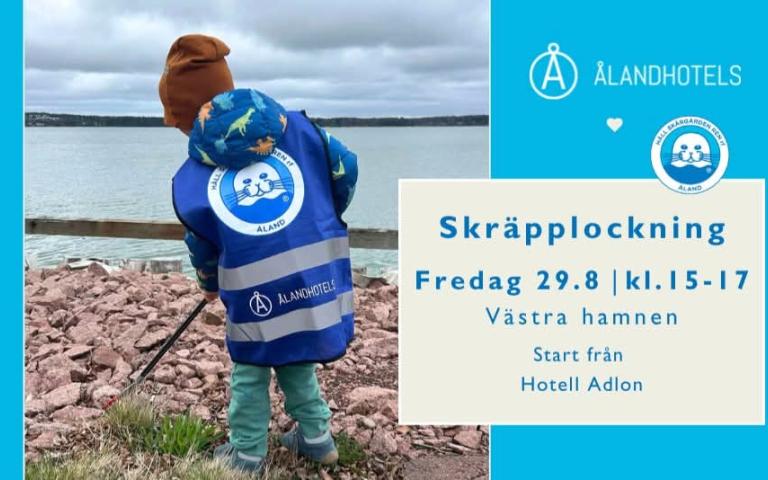 Skräpplockning i Västra hamnen